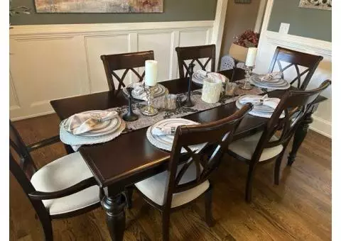 Dining Set & 8 Chairs